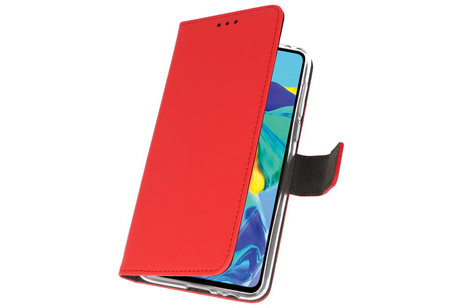 Booktype Telefoonhoesjes - Bookcase Hoesje - Wallet Case -  Geschikt voor Huawei P30 - Rood