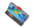 BAOHU Booktype Telefoonhoesjes - Bookcase Hoesje - Wallet Case -  Geschikt voor Huawei P30 - Rood
