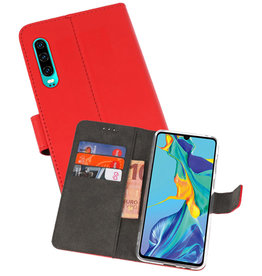 BAOHU Wallet Cases Hoesje Huawei P30 Rood