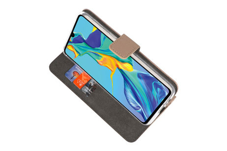 BAOHU Booktype Telefoonhoesjes - Bookcase Hoesje - Wallet Case -  Geschikt voor Huawei P30 - Goud