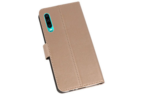 BAOHU Booktype Telefoonhoesjes - Bookcase Hoesje - Wallet Case -  Geschikt voor Huawei P30 - Goud