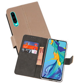 BAOHU Wallet Cases Hoesje Huawei P30 Goud