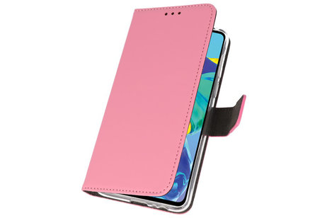 Booktype Telefoonhoesjes - Bookcase Hoesje - Wallet Case -  Geschikt voor Huawei P30 - Roze