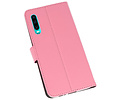 Booktype Telefoonhoesjes - Bookcase Hoesje - Wallet Case -  Geschikt voor Huawei P30 - Roze