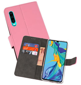 BAOHU Wallet Cases Hoesje Huawei P30 Roze