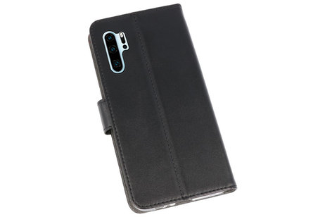 Booktype Telefoonhoesjes - Bookcase Hoesje - Wallet Case -  Geschikt voor Huawei P30 Pro - Zwart