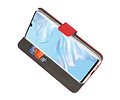 Booktype Telefoonhoesjes - Bookcase Hoesje - Wallet Case -  Geschikt voor Huawei P30 Pro - Rood