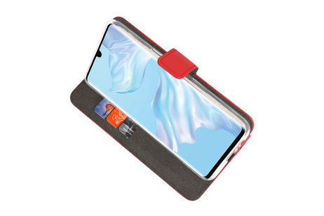 BAOHU Booktype Telefoonhoesjes - Bookcase Hoesje - Wallet Case -  Geschikt voor Huawei P30 Pro - Rood