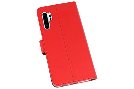 Booktype Telefoonhoesjes - Bookcase Hoesje - Wallet Case -  Geschikt voor Huawei P30 Pro - Rood