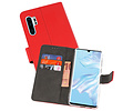 Booktype Telefoonhoesjes - Bookcase Hoesje - Wallet Case -  Geschikt voor Huawei P30 Pro - Rood