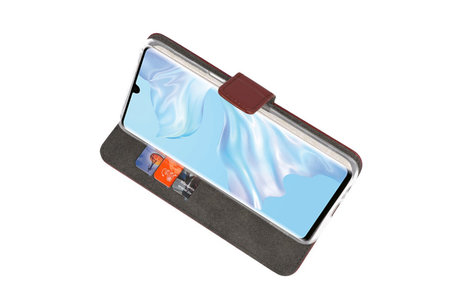 BAOHU Booktype Telefoonhoesjes - Bookcase Hoesje - Wallet Case -  Geschikt voor Huawei P30 Pro - Bruin