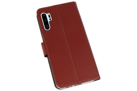 Booktype Telefoonhoesjes - Bookcase Hoesje - Wallet Case -  Geschikt voor Huawei P30 Pro - Bruin