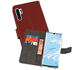 Booktype Telefoonhoesjes - Bookcase Hoesje - Wallet Case -  Geschikt voor Huawei P30 Pro - Bruin