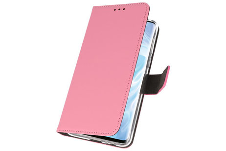 Booktype Telefoonhoesjes - Bookcase Hoesje - Wallet Case -  Geschikt voor Huawei P30 Pro - Roze