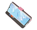 BAOHU Booktype Telefoonhoesjes - Bookcase Hoesje - Wallet Case -  Geschikt voor Huawei P30 Pro - Roze