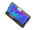 BAOHU Booktype Telefoonhoesjes - Bookcase Hoesje - Wallet Case -  Geschikt voor Huawei Y6 / Y6 Prime 2019 - Wit