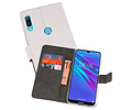 BAOHU Booktype Telefoonhoesjes - Bookcase Hoesje - Wallet Case -  Geschikt voor Huawei Y6 / Y6 Prime 2019 - Wit