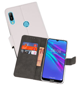 BAOHU Wallet Cases Hoesje Huawei Y6 / Y6 Prime 2019 Wit