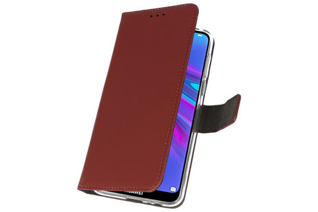 BAOHU Booktype Telefoonhoesjes - Bookcase Hoesje - Wallet Case -  Geschikt voor Huawei Y6 / Y6 Prime 2019 - Bruin