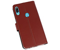 Booktype Telefoonhoesjes - Bookcase Hoesje - Wallet Case -  Geschikt voor Huawei Y6 / Y6 Prime 2019 - Bruin