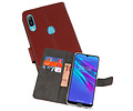 Booktype Telefoonhoesjes - Bookcase Hoesje - Wallet Case -  Geschikt voor Huawei Y6 / Y6 Prime 2019 - Bruin