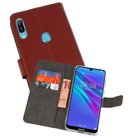 BAOHU Wallet Cases Hoesje Huawei Y6 / Y6 Prime 2019 Bruin
