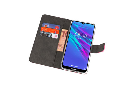BAOHU Booktype Telefoonhoesjes - Bookcase Hoesje - Wallet Case -  Geschikt voor Huawei Y6 / Y6 Prime 2019 - Roze