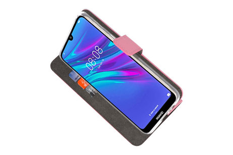 Booktype Telefoonhoesjes - Bookcase Hoesje - Wallet Case -  Geschikt voor Huawei Y6 / Y6 Prime 2019 - Roze