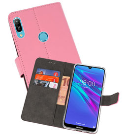 BAOHU Wallet Cases Hoesje Huawei Y6 / Y6 Prime 2019 Roze