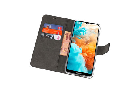 Booktype Telefoonhoesjes - Bookcase Hoesje - Wallet Case -  Geschikt voor Huawei Y6 Pro 2019 - Zwart