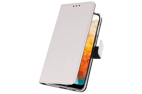 BAOHU Booktype Telefoonhoesjes - Bookcase Hoesje - Wallet Case -  Geschikt voor Huawei Y6 Pro 2019 - Wit