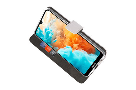BAOHU Booktype Telefoonhoesjes - Bookcase Hoesje - Wallet Case -  Geschikt voor Huawei Y6 Pro 2019 - Wit