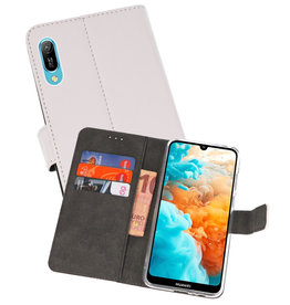 BAOHU Wallet Cases Hoesje Huawei Y6 Pro 2019 Wit