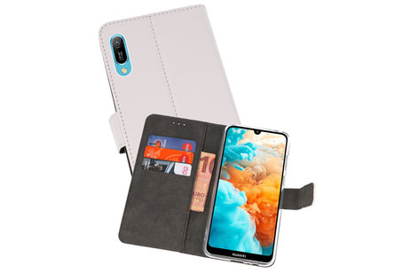 BAOHU Booktype Telefoonhoesjes - Bookcase Hoesje - Wallet Case -  Geschikt voor Huawei Y6 Pro 2019 - Wit