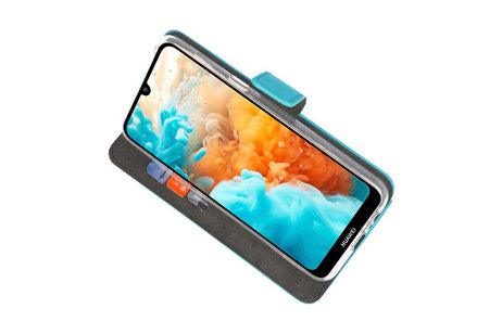BAOHU Booktype Telefoonhoesjes - Bookcase Hoesje - Wallet Case -  Geschikt voor Huawei Y6 Pro 2019 - Blauw