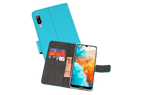 Booktype Telefoonhoesjes - Bookcase Hoesje - Wallet Case -  Geschikt voor Huawei Y6 Pro 2019 - Blauw