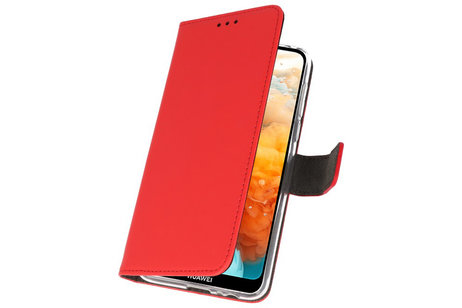 BAOHU Booktype Telefoonhoesjes - Bookcase Hoesje - Wallet Case -  Geschikt voor Huawei Y6 Pro 2019 - Rood