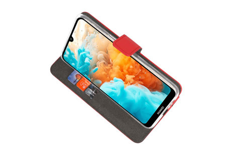 BAOHU Booktype Telefoonhoesjes - Bookcase Hoesje - Wallet Case -  Geschikt voor Huawei Y6 Pro 2019 - Rood