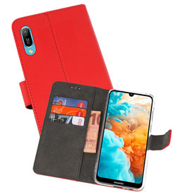 BAOHU Wallet Cases Hoesje Huawei Y6 Pro 2019 Rood