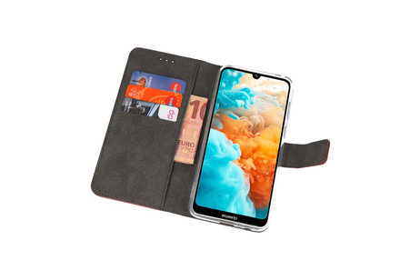 Booktype Telefoonhoesjes - Bookcase Hoesje - Wallet Case -  Geschikt voor Huawei Y6 Pro 2019 - Bruin