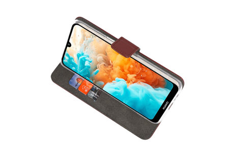 Booktype Telefoonhoesjes - Bookcase Hoesje - Wallet Case -  Geschikt voor Huawei Y6 Pro 2019 - Bruin