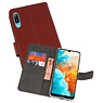 BAOHU Wallet Cases Hoesje Huawei Y6 Pro 2019 Bruin