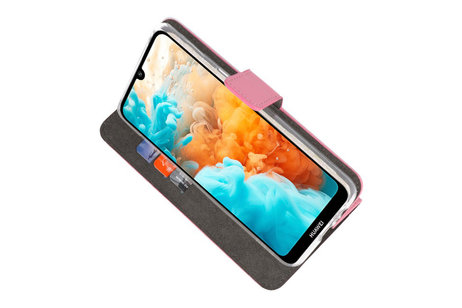 BAOHU Booktype Telefoonhoesjes - Bookcase Hoesje - Wallet Case -  Geschikt voor Huawei Y6 Pro 2019 - Roze