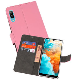 BAOHU Wallet Cases Hoesje Huawei Y6 Pro 2019 Roze