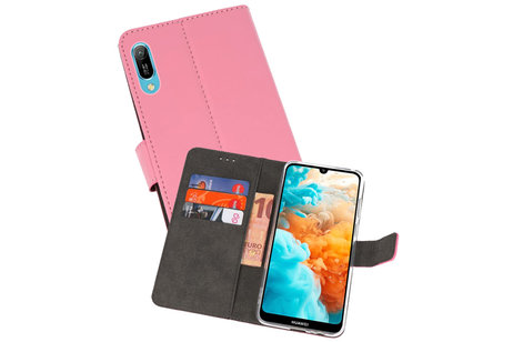 BAOHU Booktype Telefoonhoesjes - Bookcase Hoesje - Wallet Case -  Geschikt voor Huawei Y6 Pro 2019 - Roze