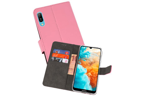 Booktype Telefoonhoesjes - Bookcase Hoesje - Wallet Case -  Geschikt voor Huawei Y6 Pro 2019 - Roze