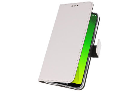 BAOHU Booktype Telefoonhoesjes - Bookcase Hoesje - Wallet Case -  Geschikt voor Motorola Moto G7 Power - Wit