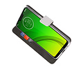 BAOHU Booktype Telefoonhoesjes - Bookcase Hoesje - Wallet Case -  Geschikt voor Motorola Moto G7 Power - Wit