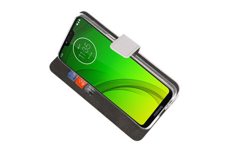 BAOHU Booktype Telefoonhoesjes - Bookcase Hoesje - Wallet Case -  Geschikt voor Motorola Moto G7 Power - Wit
