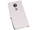 BAOHU Booktype Telefoonhoesjes - Bookcase Hoesje - Wallet Case -  Geschikt voor Motorola Moto G7 Power - Wit